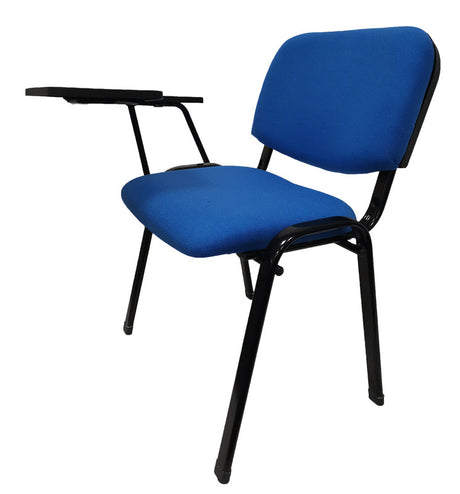 Waroona blue lecture chair with writing tablet for classrooms