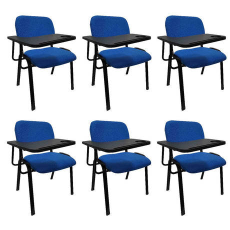 Waroona blue lecture chair with writing tablet for classrooms