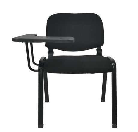 Waroona black lecture chair with writing tablet for classrooms