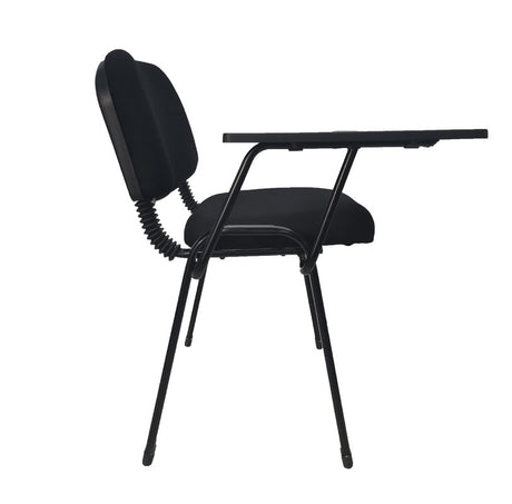 Waroona black lecture chair with writing tablet for classrooms