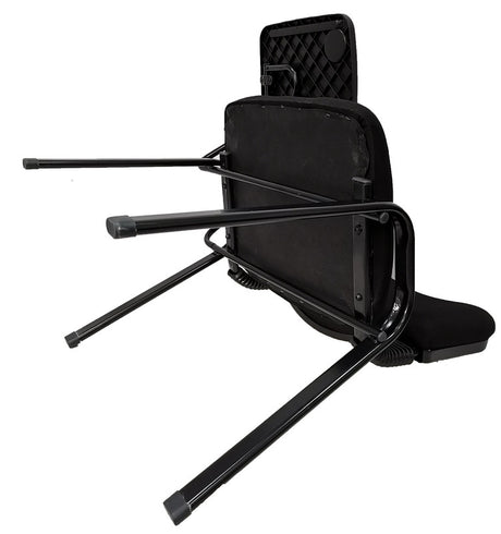 Waroona black lecture chair with writing tablet for classrooms