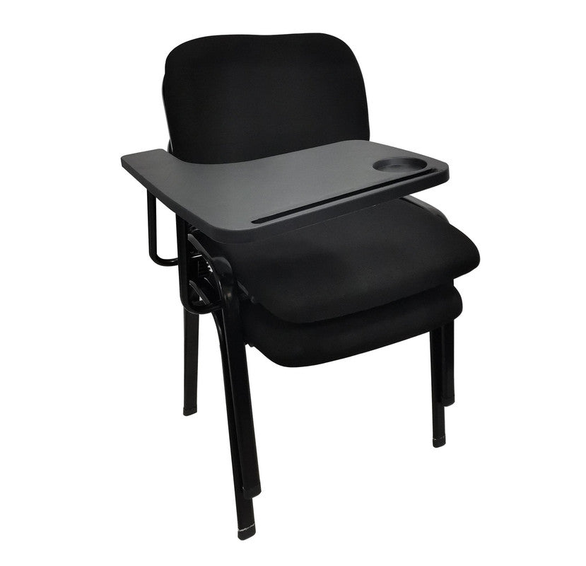 Waroona black lecture chair with writing tablet for classrooms