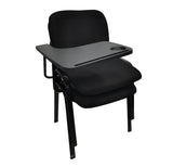 Waroona black lecture chair with writing tablet for classrooms