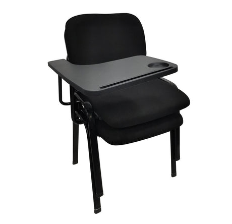 Waroona black lecture chair with writing tablet for classrooms