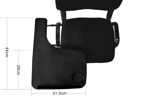 Waroona black lecture chair with writing tablet for classrooms