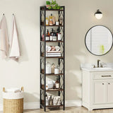 Extra Tall 7 Tier Rustic Bookcase