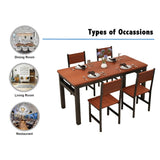 Greenhill 5 Piece Dining Set, Oak and Black
