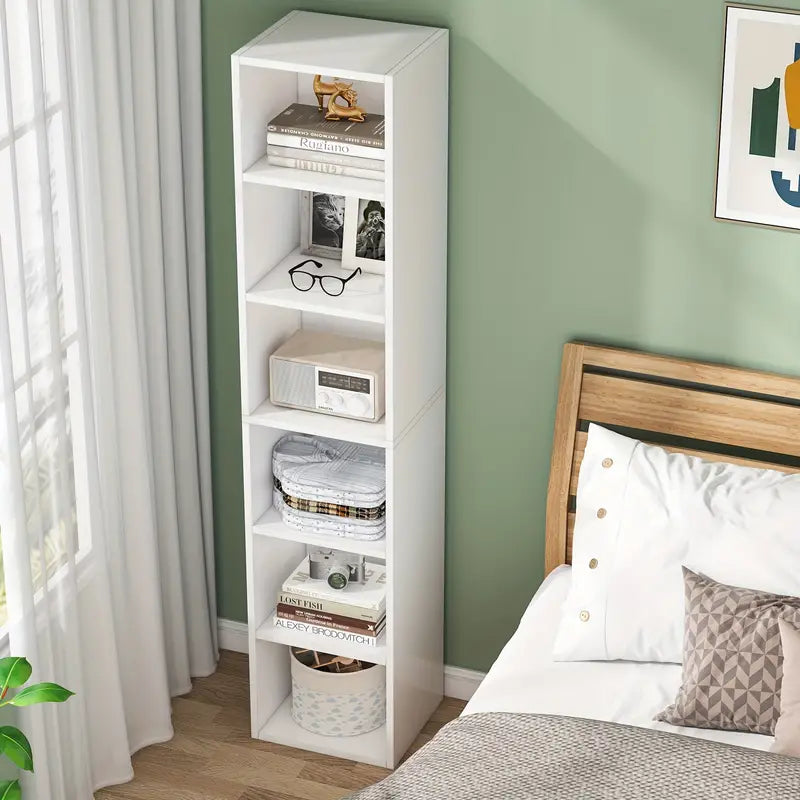 NNETMLT 6-Tier Tall Narrow Bookshelf