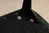 Plush Vintage Green Black Short Stool