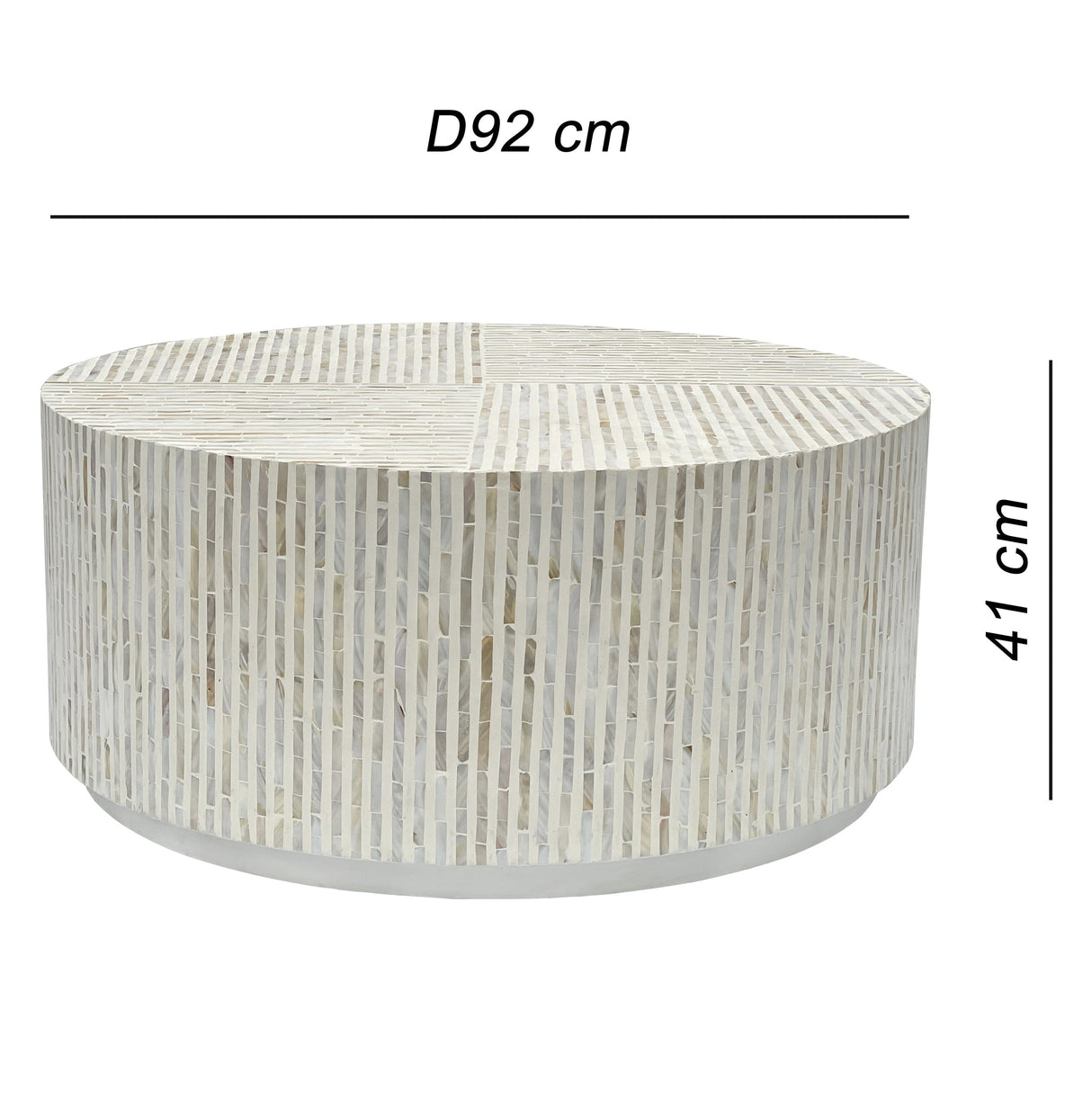 Diamond Creek Coffee Table, Mother of Pearl