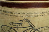 Cylindrical Bicycle Ottoman Conversation Piece Inspired by 1860s Bicycle History — Allure Home Collections