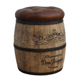 Cylindrical Moet Chandon Leather Ottoman