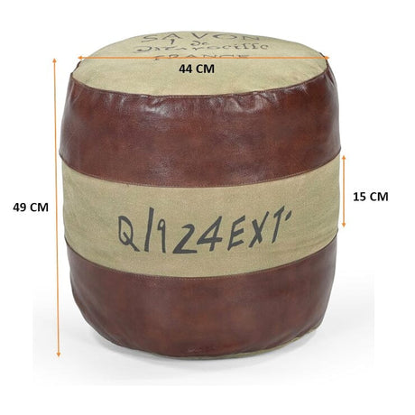 Savon France Handmade Round Ottoman
