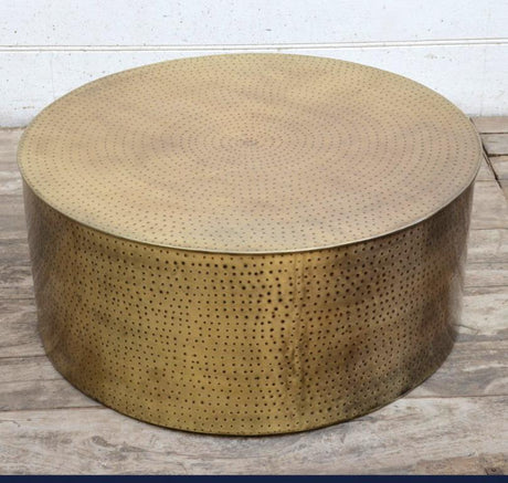 Eltham hammered iron coffee table in a modern living room