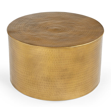 Eltham Coffee Table, Hammered Metal