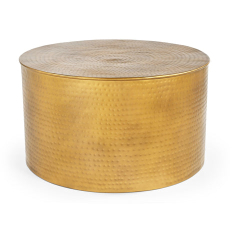 Eltham Coffee Table, Hammered Metal