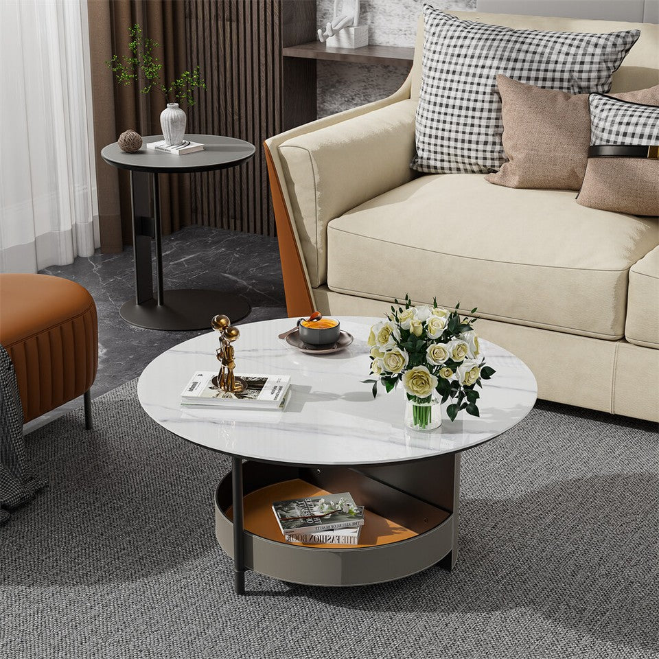 Hurstbridge Round Coffee Table, White