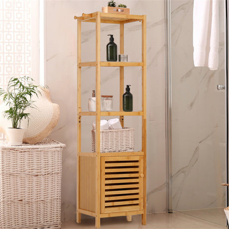 Fitzroy Bamboo Storage Cupboard, Natural