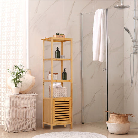 Fitzroy Bamboo Storage Cupboard, Natural