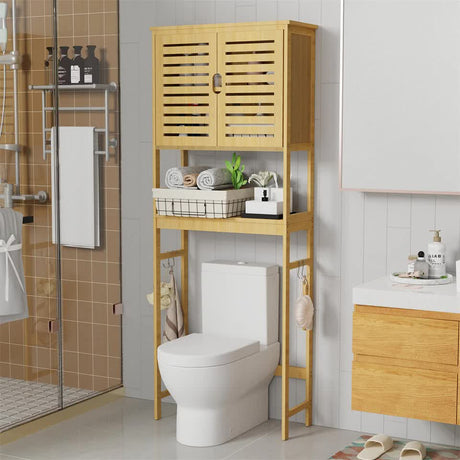 Kalangadoo Bamboo Over Toilet Cabinet, Natural Wood image 3