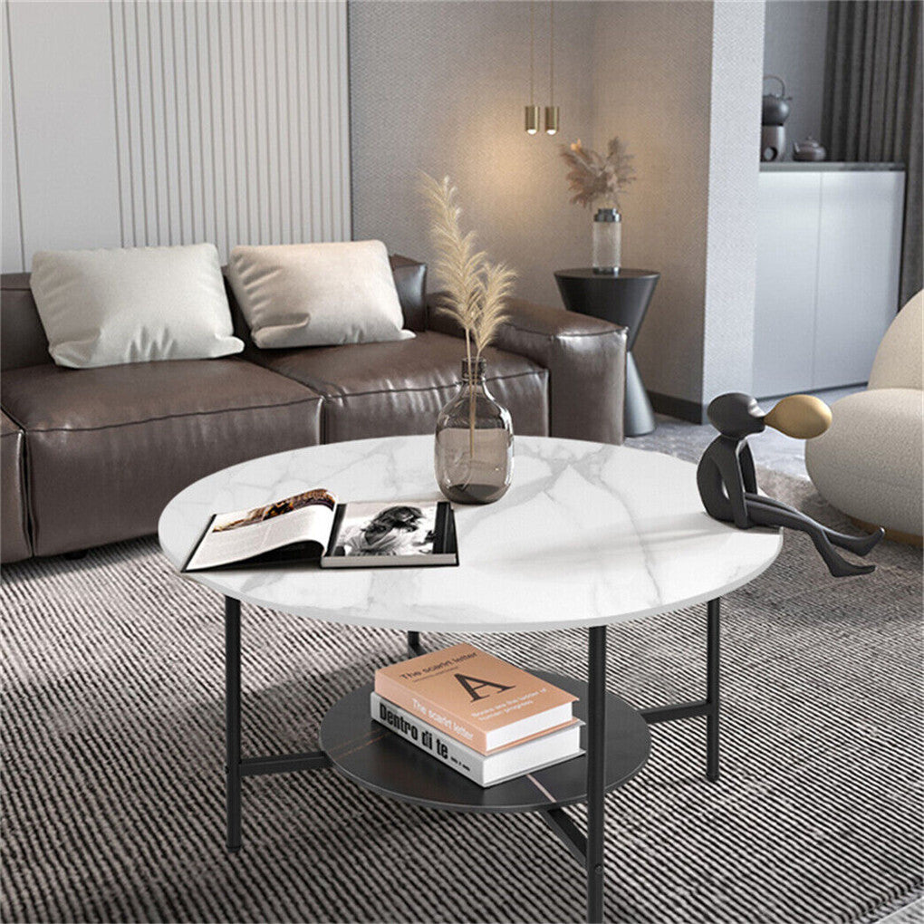 Nutfield Round Coffee Table, White