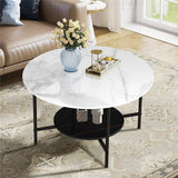 Nutfield Round Coffee Table, White