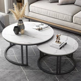 Arthurs Creek Nesting Coffee Table 2pcs, White and Black