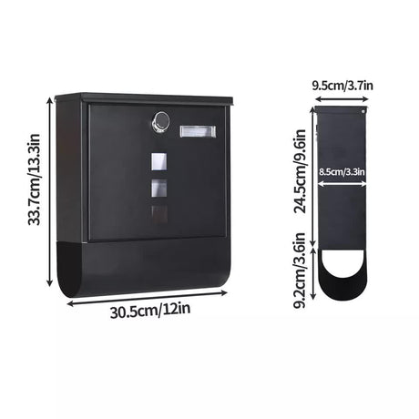 Wall mounted mailbox dimensions