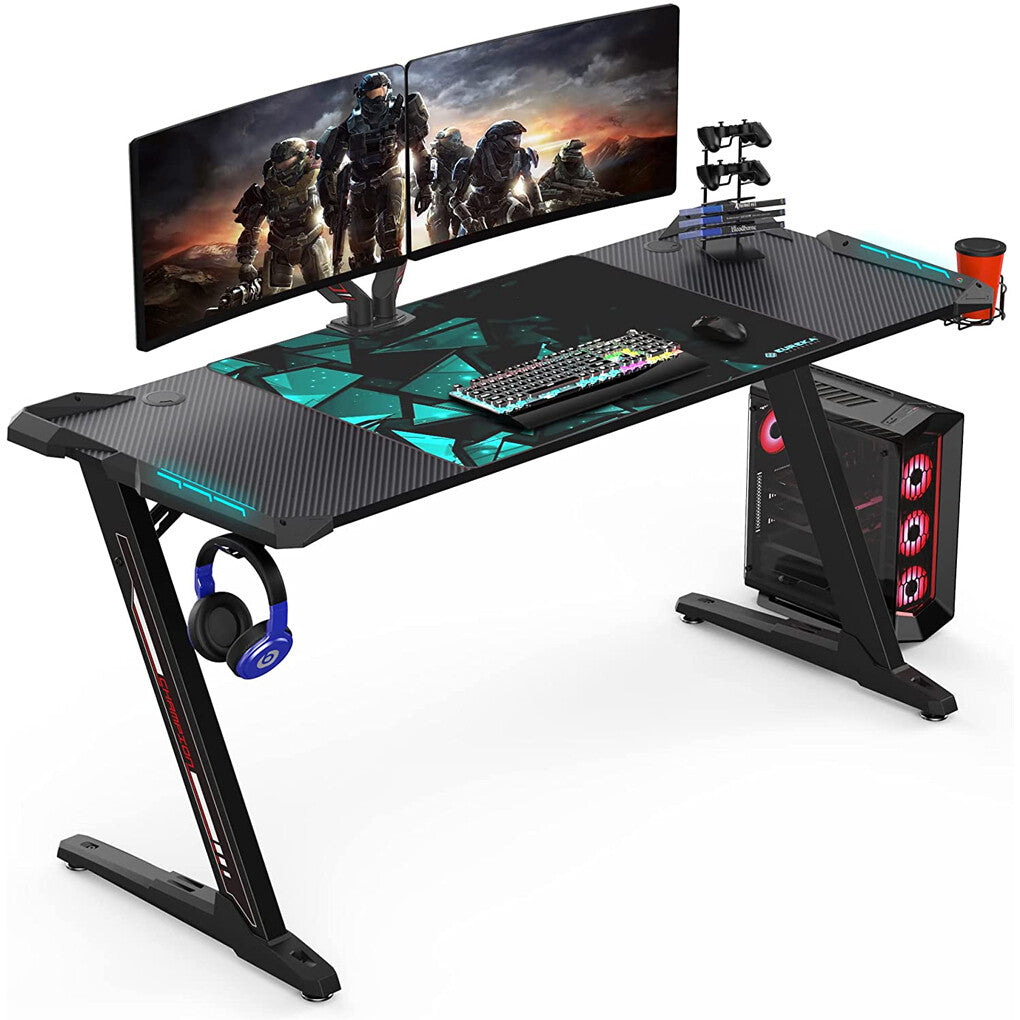 Moncrieff Gaming Desk, Black 140cm
