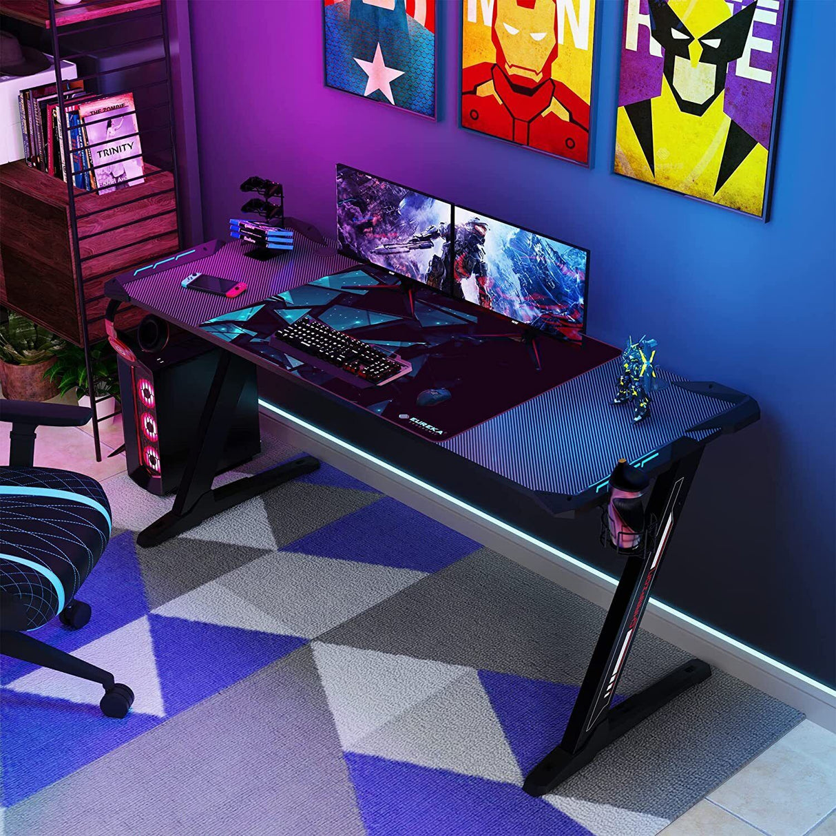 Moncrieff Gaming Desk, Black 140cm