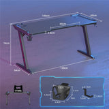 Moncrieff Gaming Desk, Black 140cm