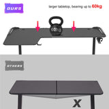 Fisher Gaming Desk, Black 160cm view 6