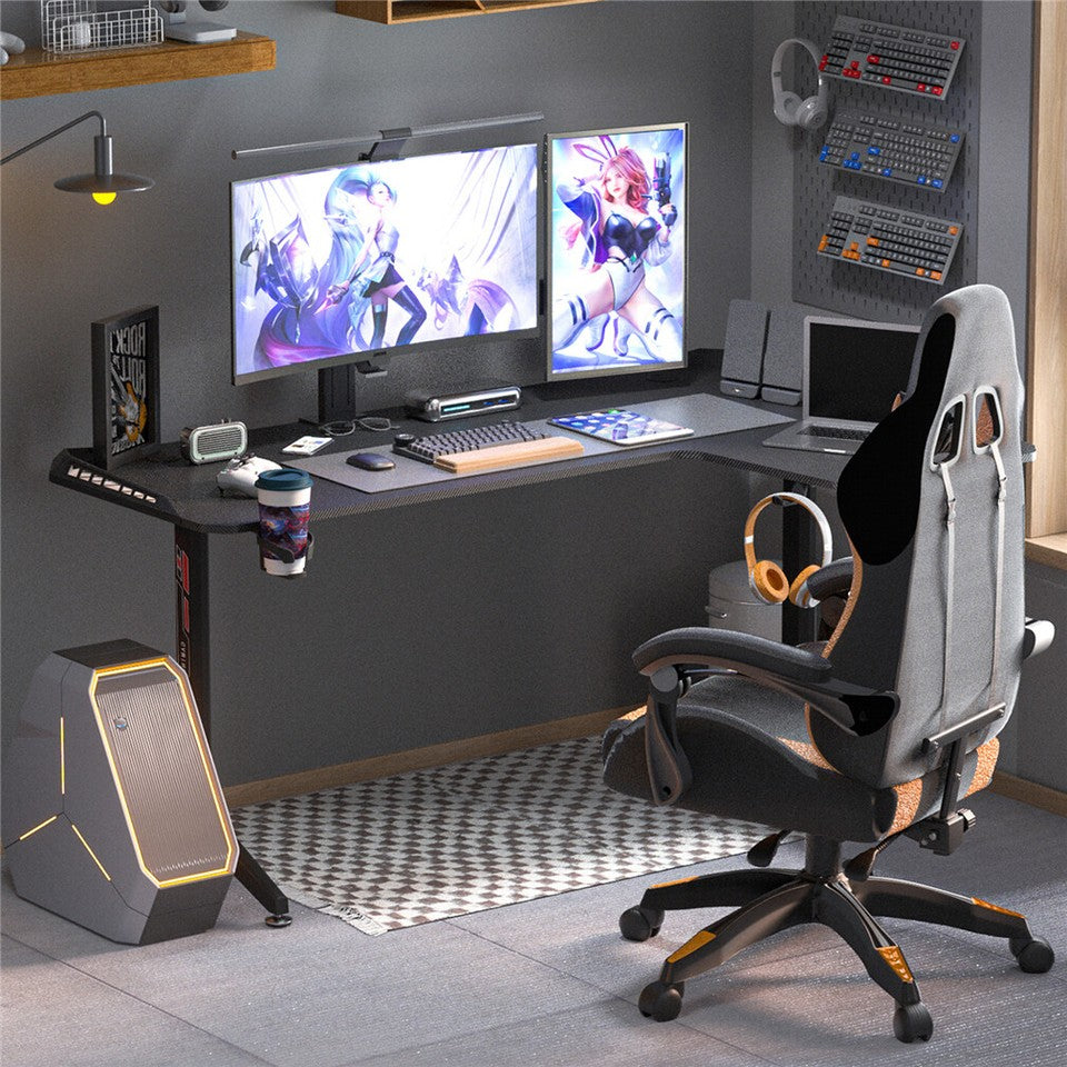 Fisher Gaming Desk, Black 160cm view 4