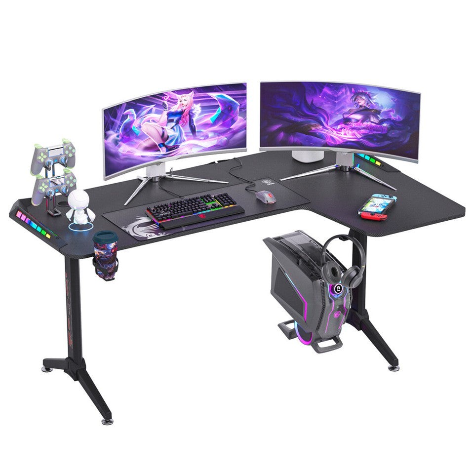 Fisher Gaming Desk, Black 160cm view 5