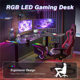 Fisher Gaming Desk, Black 160cm view 6