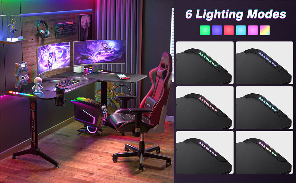 Fisher Gaming Desk, Black 160cm view 7