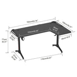 Fisher Gaming Desk, Black 160cm view 8