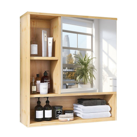 Wrattonbully 555mm Mirror Cabinet, Natural