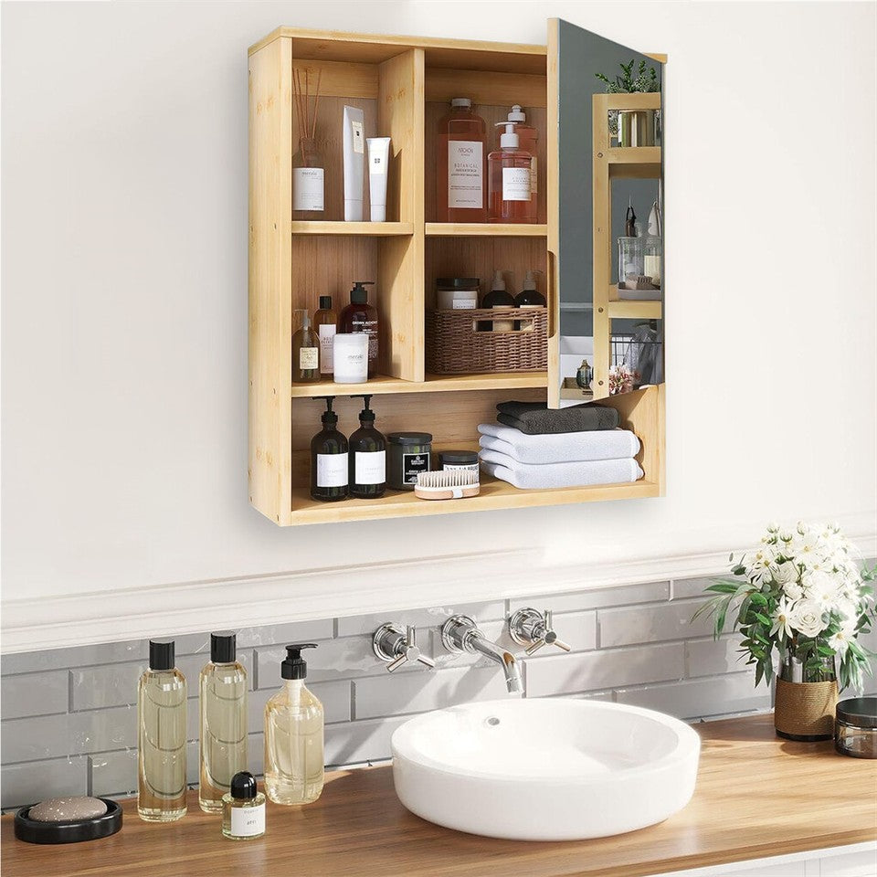 Wrattonbully 555mm Mirror Cabinet, Natural