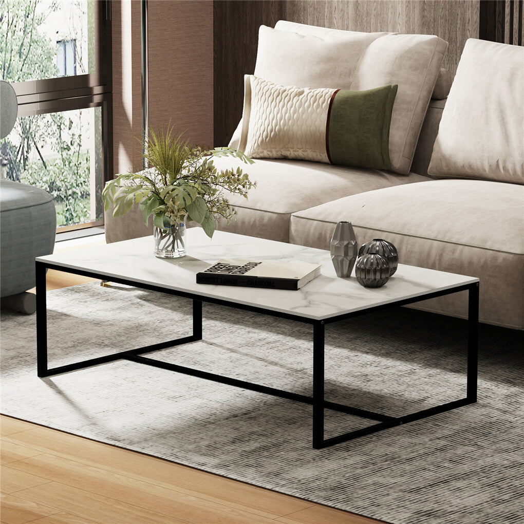 Doreen Marble Coffee Table, White