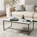 Doreen Marble Coffee Table, White