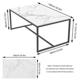 Doreen Marble Coffee Table, White
