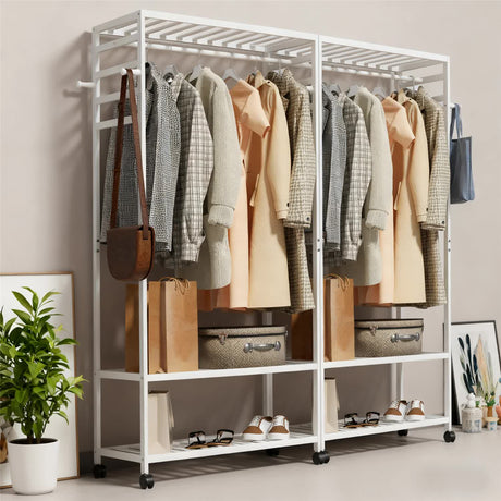 St Leonards Bamboo Clothes Rack, White