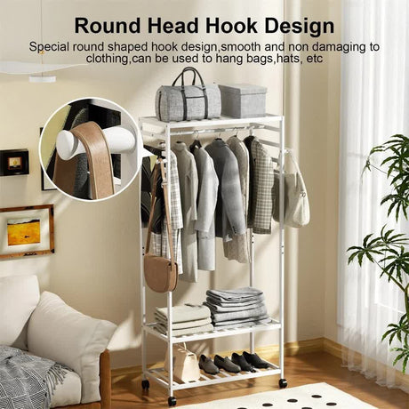 St Leonards Bamboo Clothes Rack, White