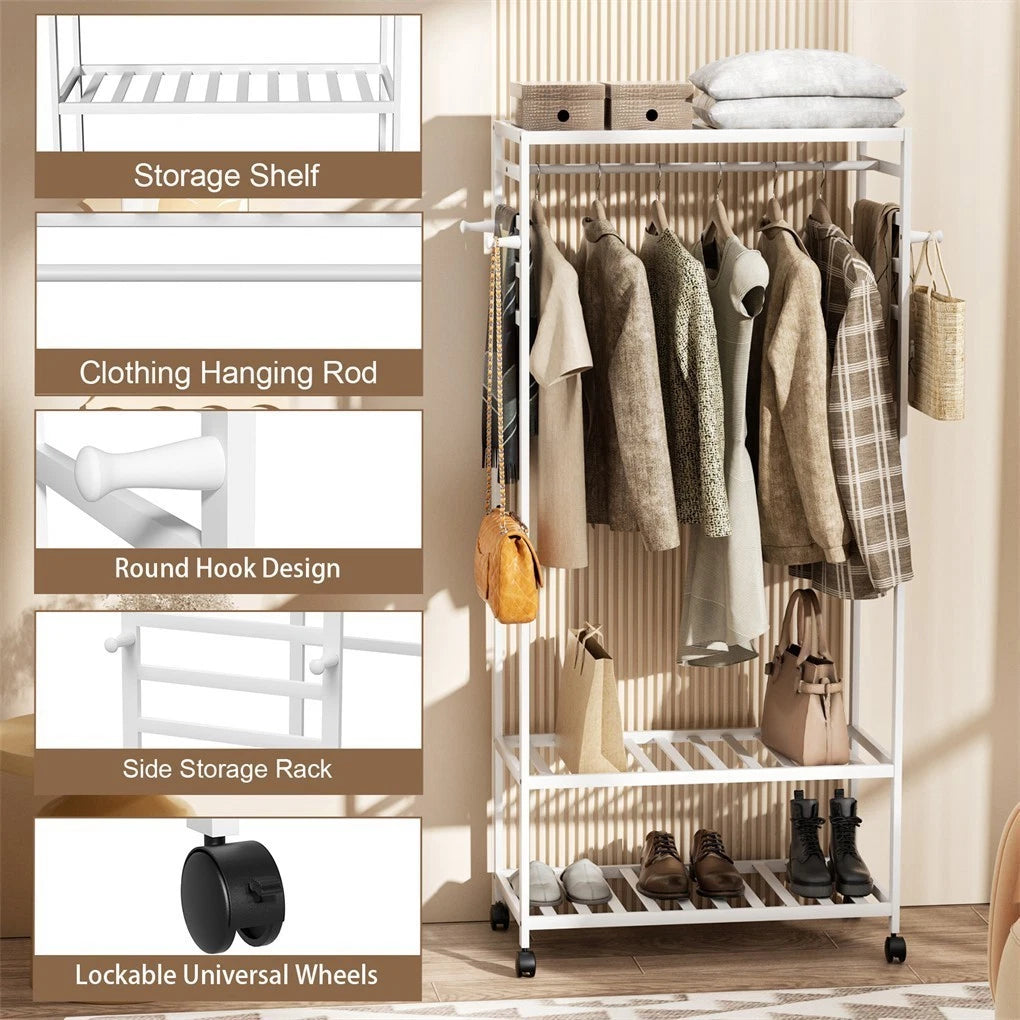 St Leonards Bamboo Clothes Rack, White