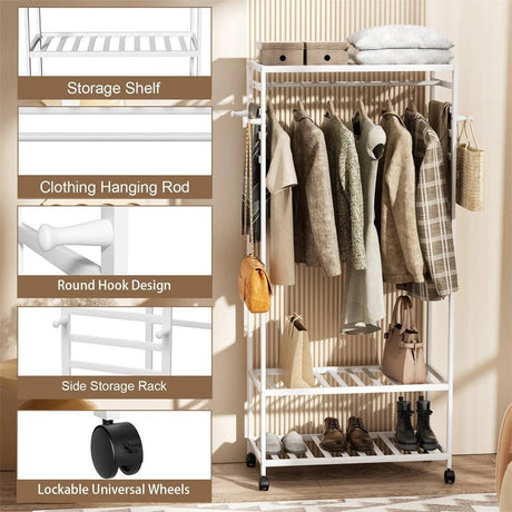 St Leonards Bamboo Clothes Rack, White