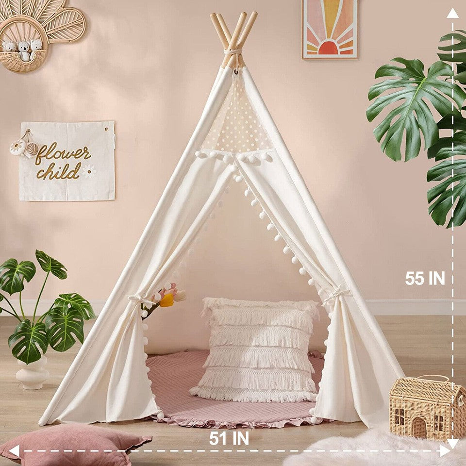 Pucon Kids Teepee Tent, White