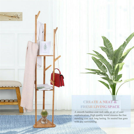 Queenscliff Bamboo Coat Rack, Natural