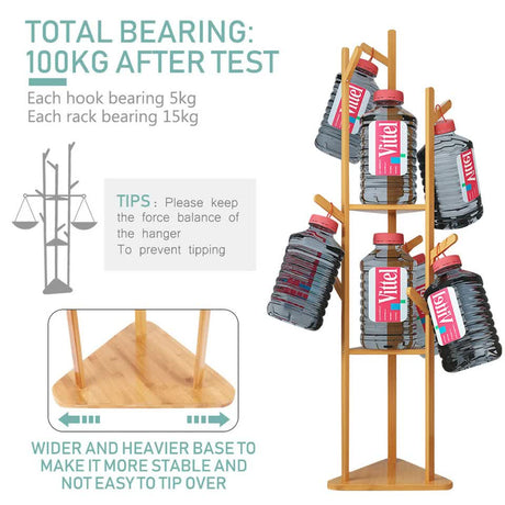 Queenscliff Bamboo Coat Rack, Natural