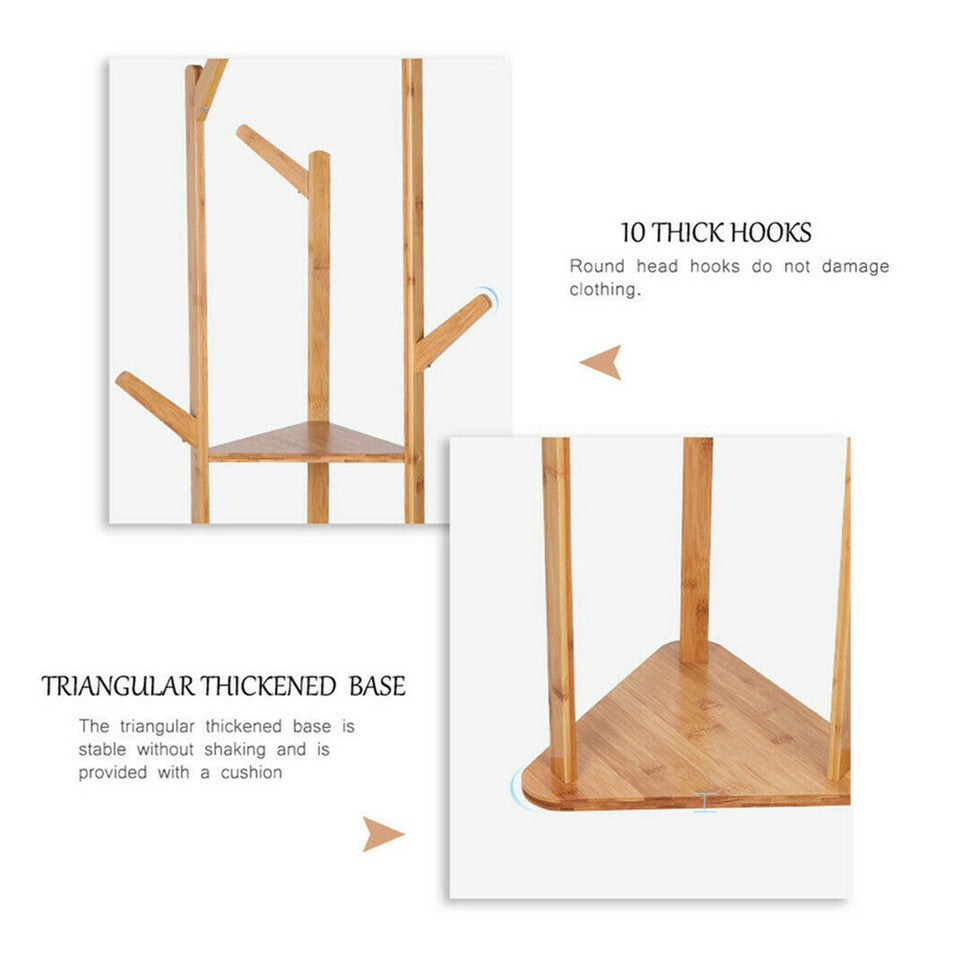 Queenscliff Bamboo Coat Rack, Natural